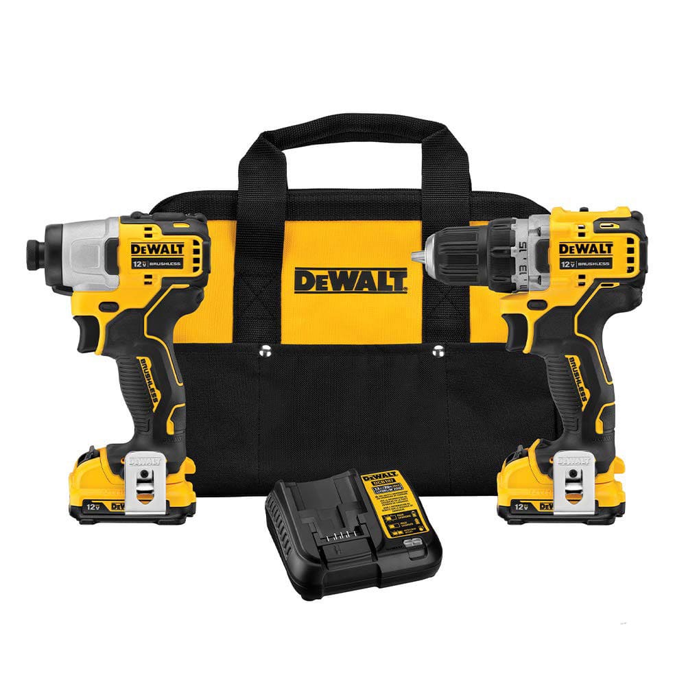Sell your used Dewalt tools – Get cash for DeWalt DCK221F2 XTREME 12V MAX Brushless Cordless Drill & Impact Driver Kit at WeBuyTool.com