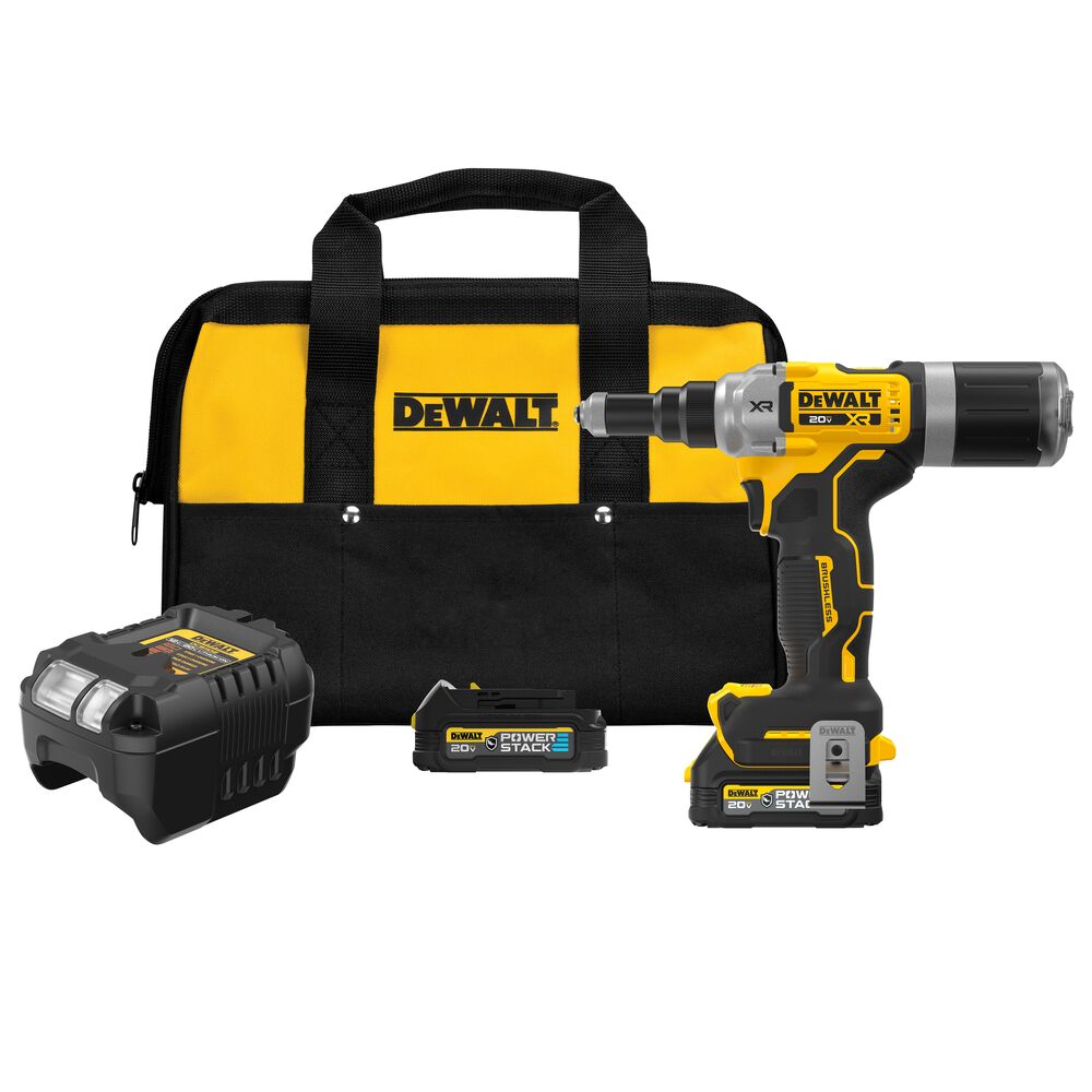 Sell your used Dewalt tools – Get cash for DeWalt DCF414GE2 20V MAX* XR Brushless Cordless 1/4" Rivet Tool Kit with POWERSTACK at WeBuyTool.com