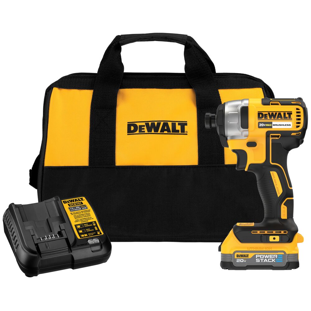 Sell your used Dewalt tools – Get cash for DeWalt DCF787E1 20V MAX 1/4" Impact Driver Kit with POWERSTACK Compact Battery at WeBuyTool.com