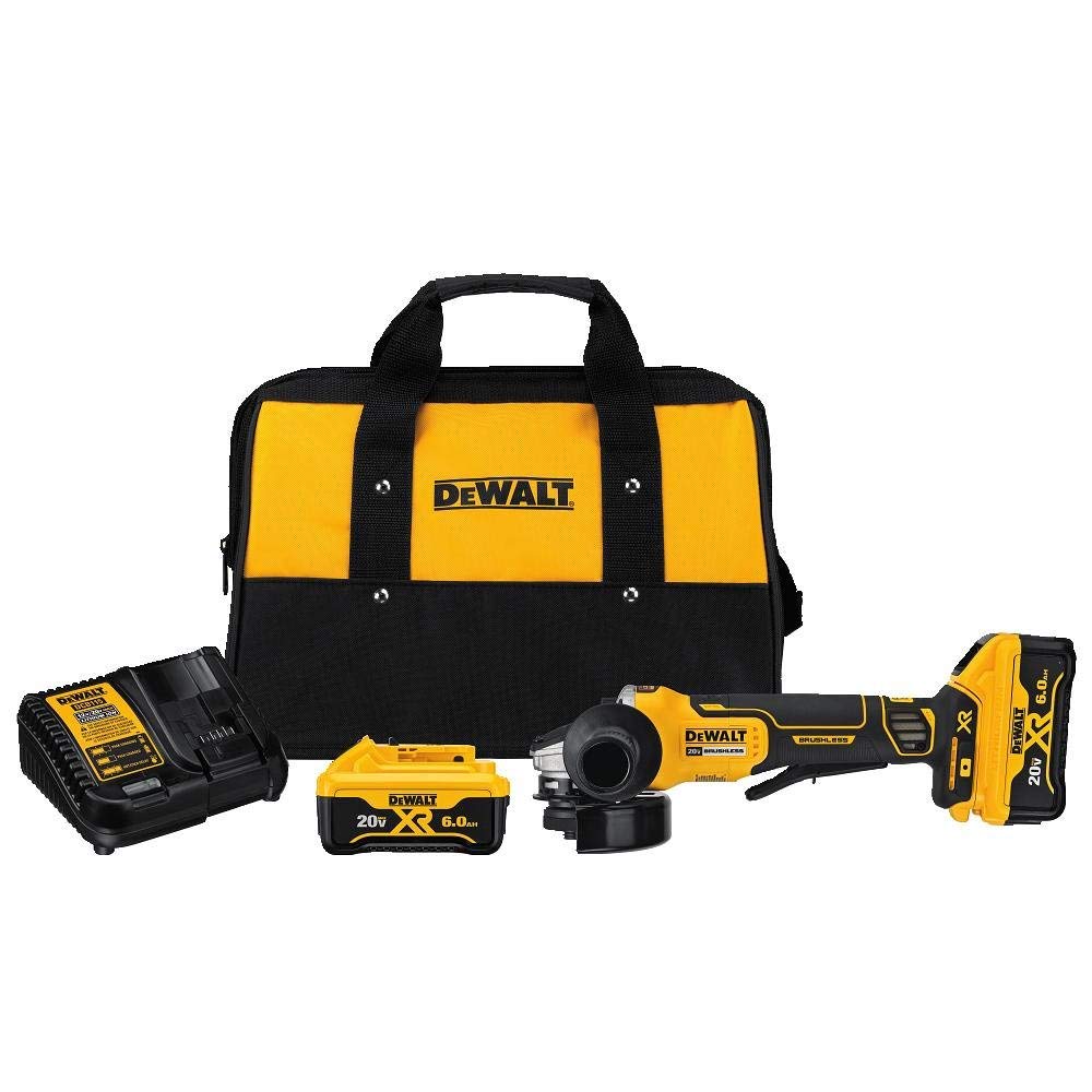 Sell your used Dewalt tools – Get cash for DeWalt DCG413R2 4.5" 20V Paddle Switch S Angle Grinder Kit w/ Kickback Brake at WeBuyTool.com