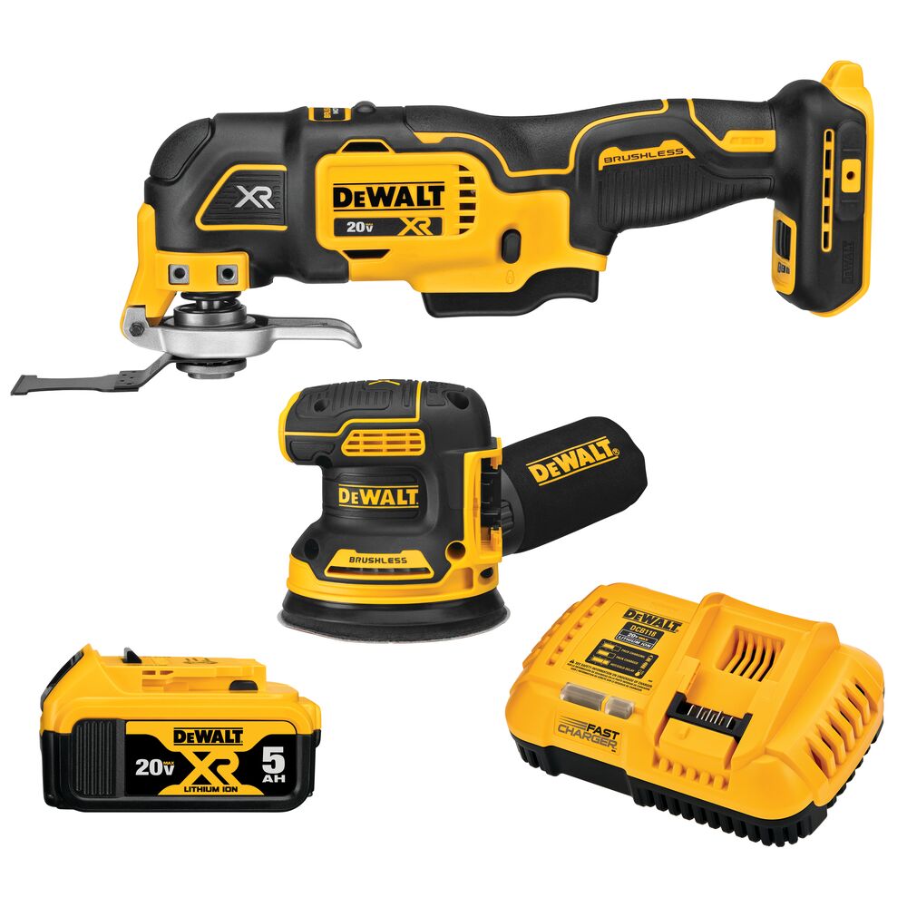 Sell your used Dewalt tools – Get cash for DeWalt DCK202P1 20V MAX XR Sander & Multi-Tool, Woodworking Kit, 2-Tool at WeBuyTool.com