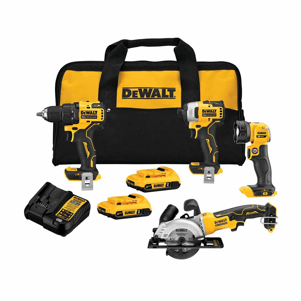 Sell your used Dewalt tools – Get cash for DeWalt DCK488D2 20V MAX* ATOMIC Brushless Cordless 4-Tool Combo Kit at WeBuyTool.com