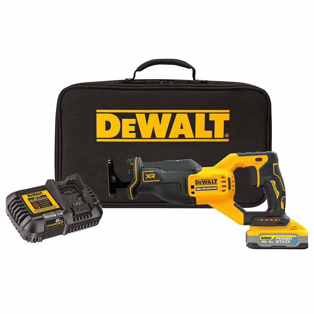 Sell your used Dewalt tools – Get cash for DeWalt DCS382H1 20V Max XR Brushless Cordless Reciprocating Saw Kit With Dewalt Powerstack 5.0 Ah Battery at WeBuyTool.com
