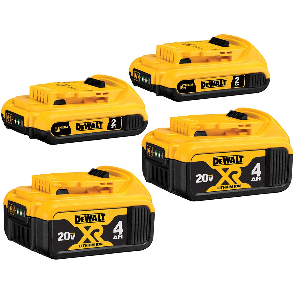 Sell your used Dewalt tools – Get cash for DeWalt DCB324-4 20V MAX Lithium-Ion Battery 4-Pack, (2) x 4.0 Ah + (2) 2.0 Ah at WeBuyTool.com