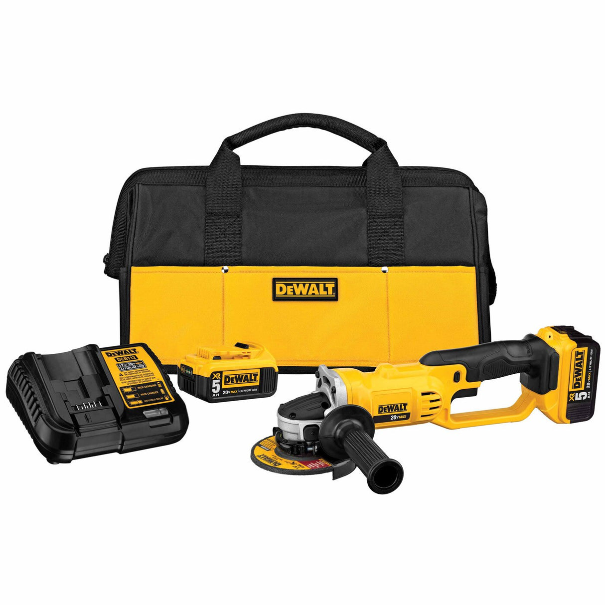Sell your used Dewalt tools – Get cash for Dewalt DCG412P2 4-1/2"/ 5" 20V Max Li Ion Grinder Cut-Off Tool Kit (5.0 Ah) at WeBuyTool.com