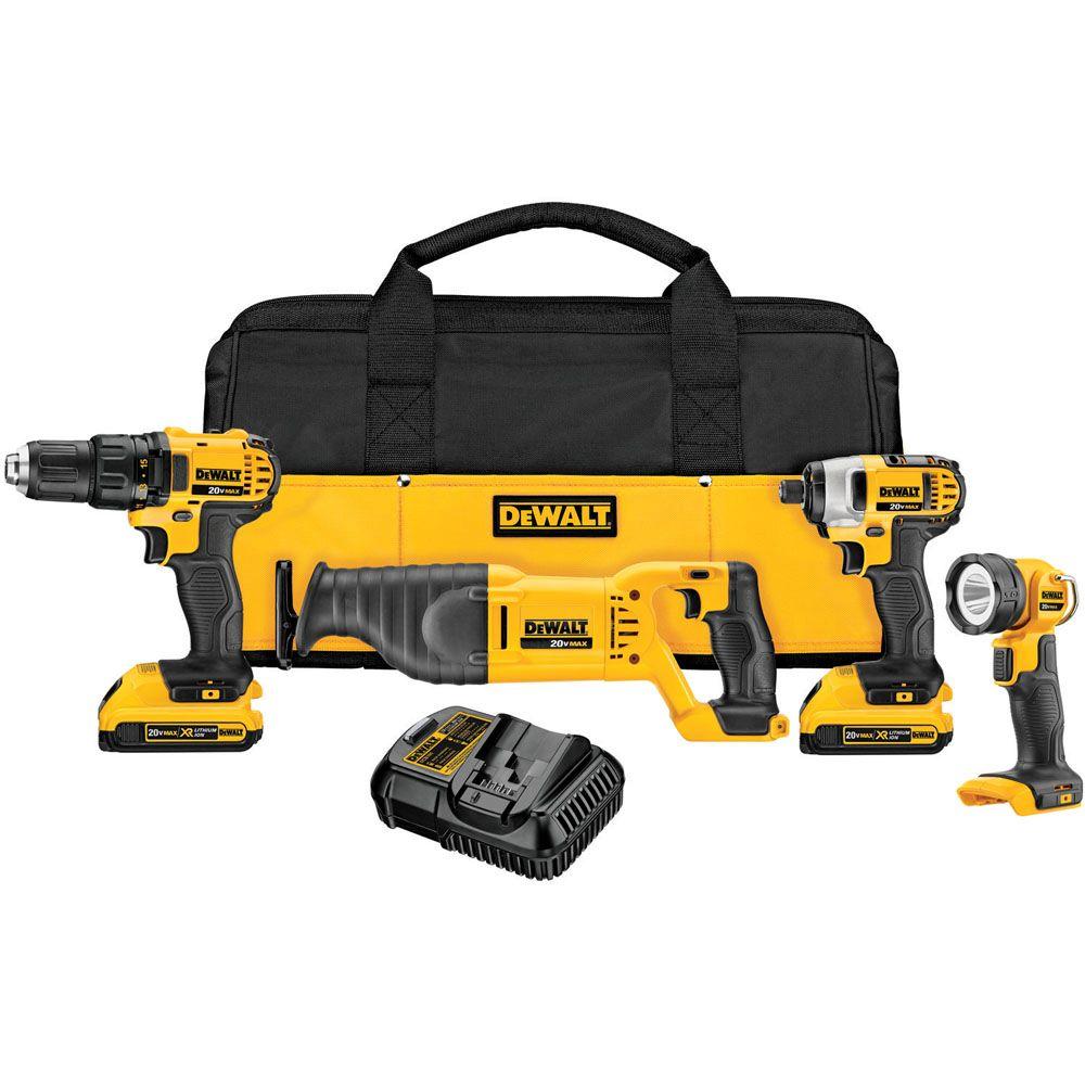 Sell your used Dewalt tools – Get cash for DeWalt DCK420D2 20V MAX Li-Ion 4-Tool Combo Kit (2.0 Ah) at WeBuyTool.com