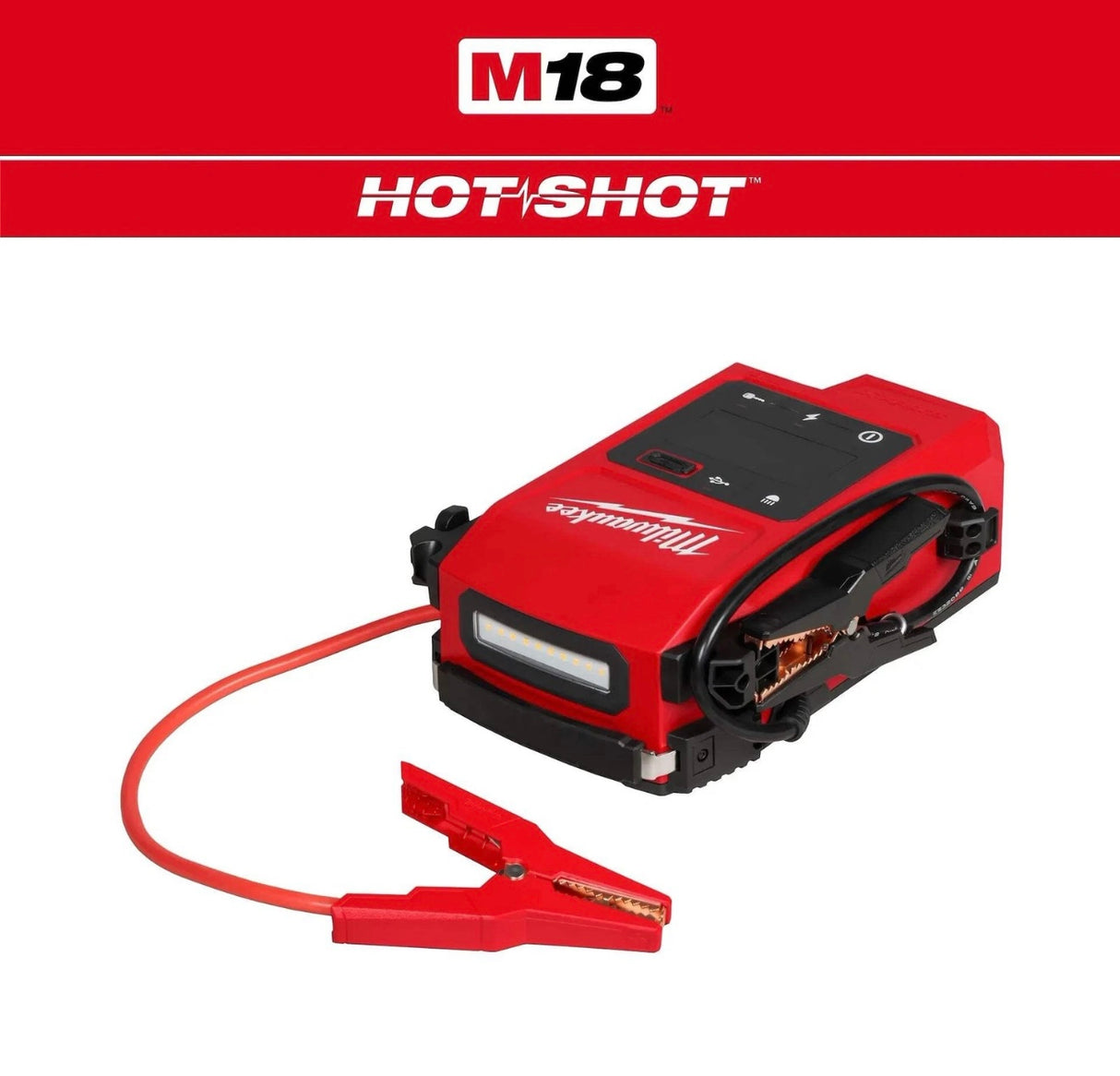 Milwaukee 3841-20 M18 18V Lithium-Ion Cordless 2000 Peak Amp HOTSHOT Jump Starter (Tool-Only)