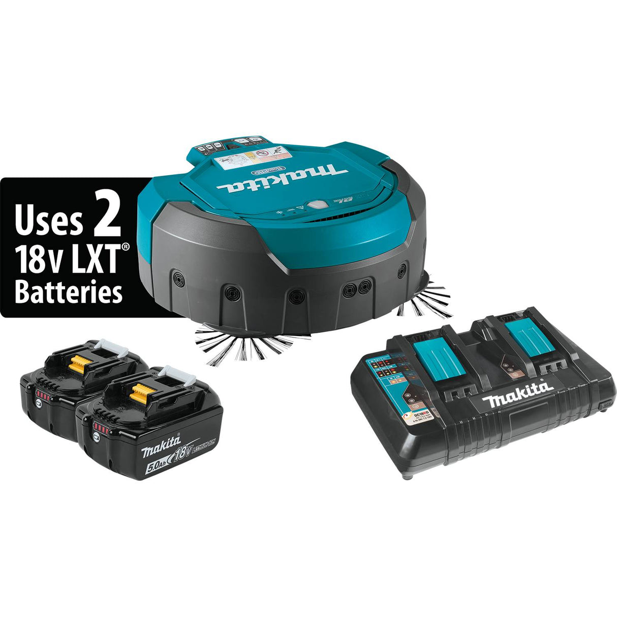 Sell your used Makita tools – Get cash for Makita DRC200PT 18V X2 36V Brushless Robotic Vacuum Kit, dual charger 5.0Ah at WeBuyTool.com