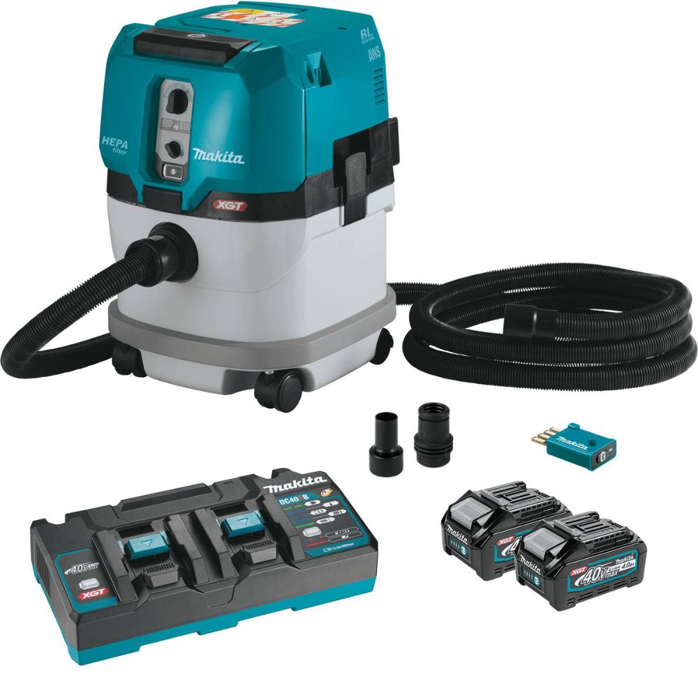 Sell your used Makita tools – Get cash for Makita GCV04PMUX 40V max XGT Brushless Cordless 4 Gallon HEPA Filter Dry Dust Extractor Kit, AWS (4.0Ah) at WeBuyTool.com