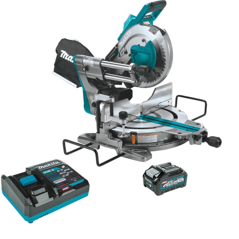 Sell your used Makita tools – Get cash for Makita GSL03M1 40V max XGT Brushless Cordless 10" Dual-Bevel Sliding Compound Miter Saw Kit, AWS Capable, with one battery (4.0Ah) at WeBuyTool.com