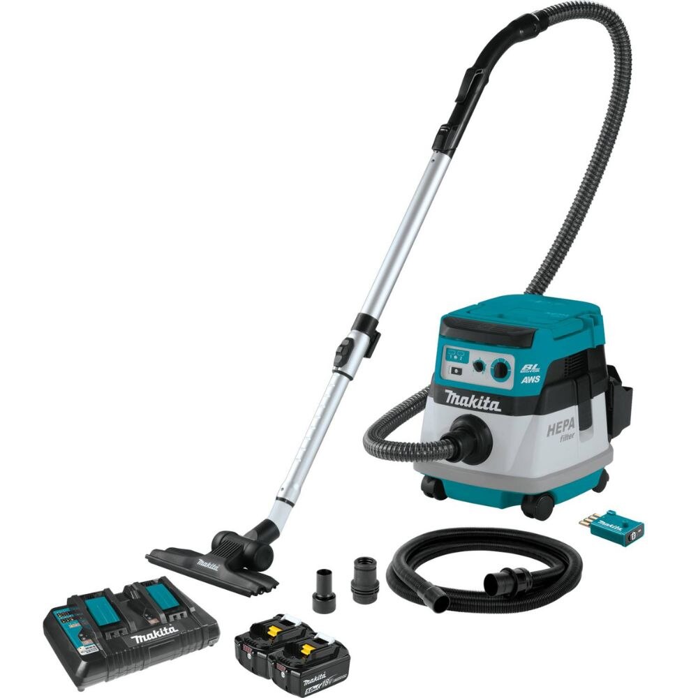 Sell your used Makita tools – Get cash for Makita XCV22PTU 36V (18V X2) LXT Brushless 2.1 Gallon HEPA Filter Dry Dust Extractor/Vacuum Kit, AWS (5.0Ah) at WeBuyTool.com