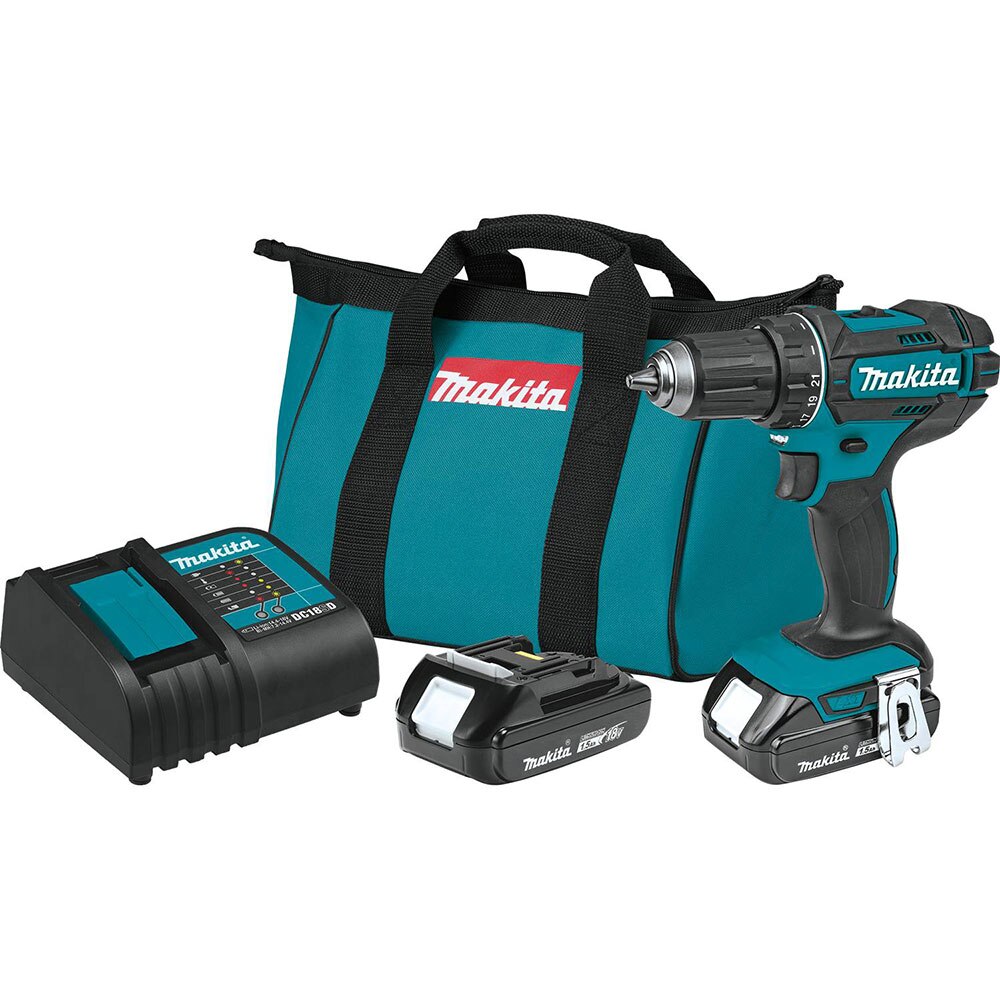 Sell your used Makita tools – Get cash for Makita XFD10SY 18V LXT Lithium-Ion Compact Cordless 1/2" Driver-Drill Kit, 480 in. lbs. torque, var. spd., rev., L.E.D. Light, case (1.5Ah) at WeBuyTool.com