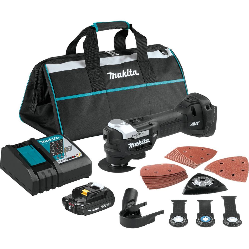 Sell your used Makita tools – Get cash for Makita XMT04R1B 18V LXT Lithium-Ion Sub-Compact Brushless Cordless StarlockMax Oscillating Multi-Tool Kit (2.0Ah) at WeBuyTool.com