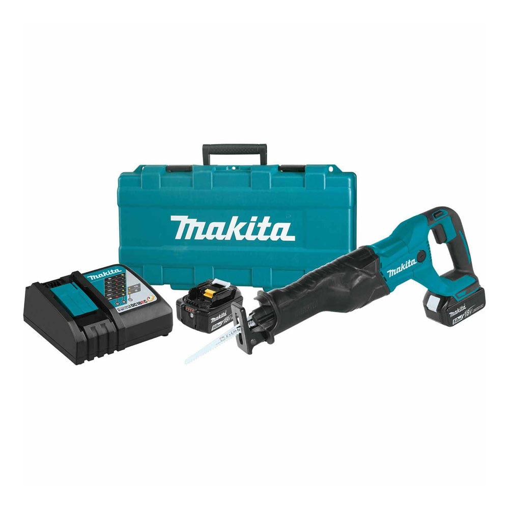 Sell your used Makita tools – Get cash for Makita XRJ04T 18V LXT Li-Ion Cordless Reciprocating Saw Kit 5.0Ah at WeBuyTool.com