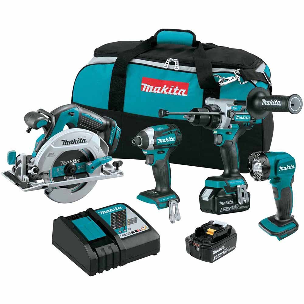 Sell your used Makita tools – Get cash for Makita XT452T 18V LXT Lithium-Ion Brushless Cordless 4 Pc. Combo Kit, XPH14Z, XDT14Z, XSH03Z, DML815, bag (5.0Ah) at WeBuyTool.com