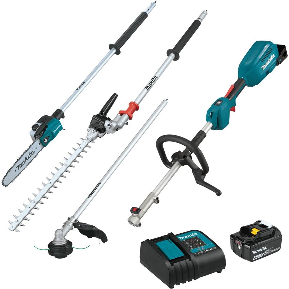 Sell your used Makita tools – Get cash for Makita XUX02SM1X5 18V LXT Brushless Couple Shaft Power Head Kit w/ String Trimmer, Pole Saw & Articulating Hedge Trimmer Attachments (4.0Ah) at WeBuyTool.com