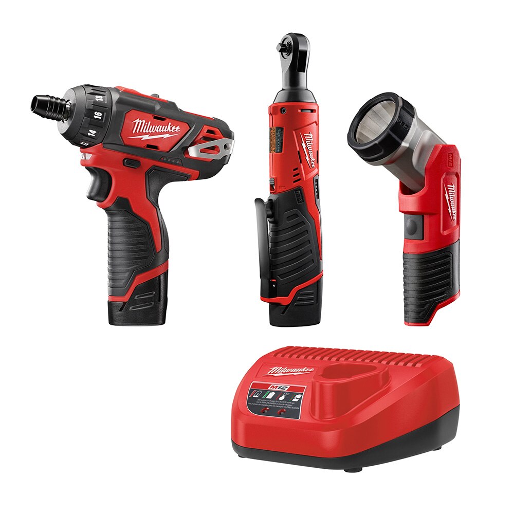 Sell your used Milwaukee tools – Get cash for Milwaukee 2492-23 M12 1/4" Hex Screwdriver & 1/4" Drive Ratchet Combo Kit w LED Light (1.5ah) at WeBuyTool.com