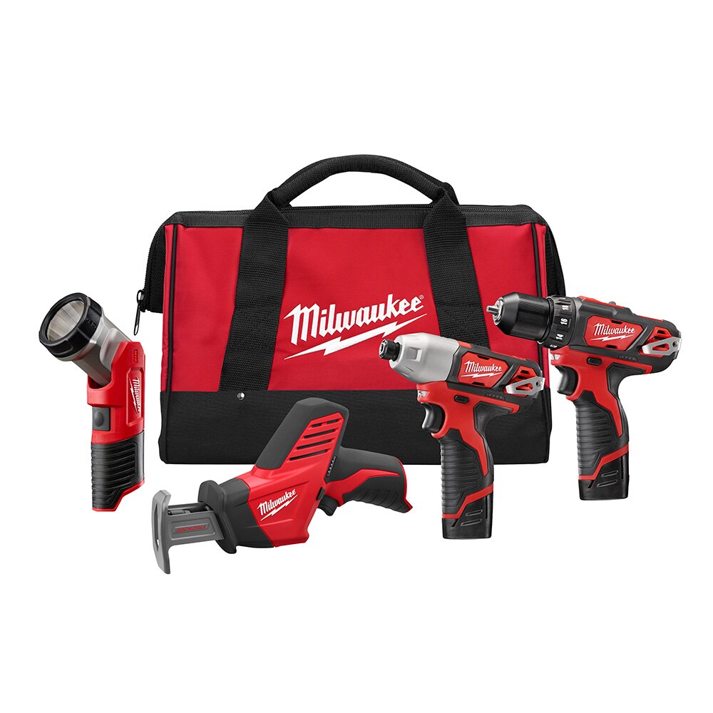 Sell your used Milwaukee tools – Get cash for Milwaukee 2498-24 M12™ 4 - Tool Combo Kit with Drill, Impact, Hackzall™ & Flashlight at WeBuyTool.com