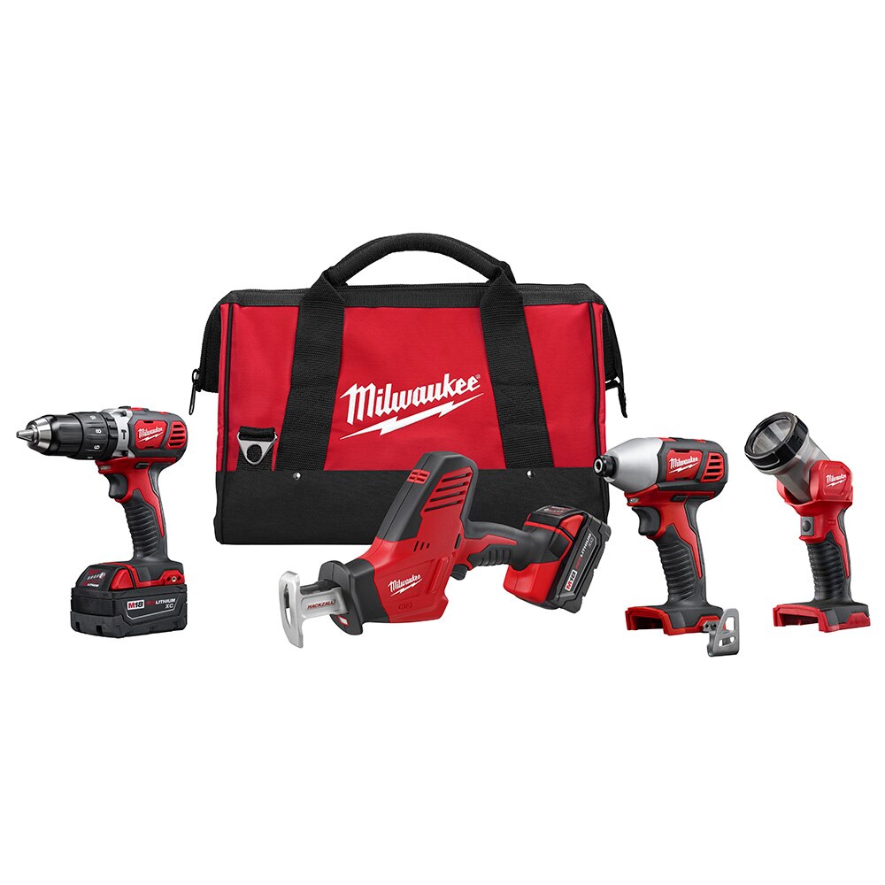 Sell your used Milwaukee tools – Get cash for Milwaukee 2695-24 M18 Cordless Combo Compact Hammer Drill/Hackzall/1/4 Hex Impact Driver/Work Light at WeBuyTool.com
