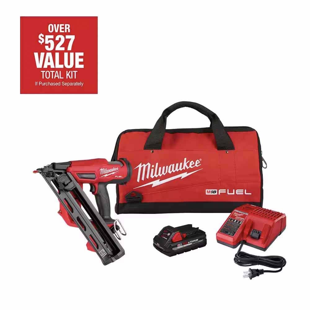 Sell your used Milwaukee tools – Get cash for Milwaukee 2839-21HO M18 FUEL Lithium-Ion Brushless Cordless Gen II 15-Gauge Angled Finish Nailer With M18 with 3.0Ah Battery and Charger at WeBuyTool.com
