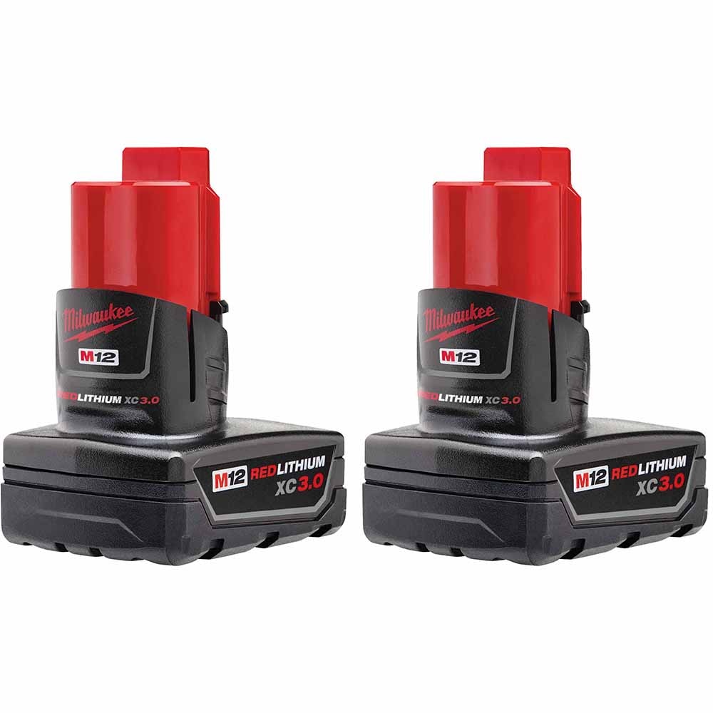 Sell your used Milwaukee tools – Get cash for Milwaukee 48-11-2412 M12 XC High Capacity REDLITHIUM Battery Two Pack at WeBuyTool.com