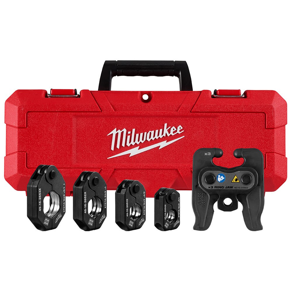 Sell your used Milwaukee tools – Get cash for Milwaukee 49-16-2490X 1/2" - 1-1/4" CTS-V Pivoting Press Ring Kit for M12 FORCE LOGIC Press Tool at WeBuyTool.com