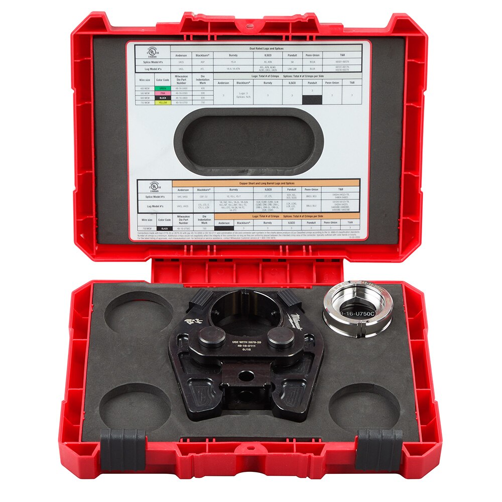 Sell your used Milwaukee tools – Get cash for Milwaukee 49-16-750C 750 MCM Cu/Al Crimping Jaw with 750 MCM Cu 6T U Style Dies at WeBuyTool.com