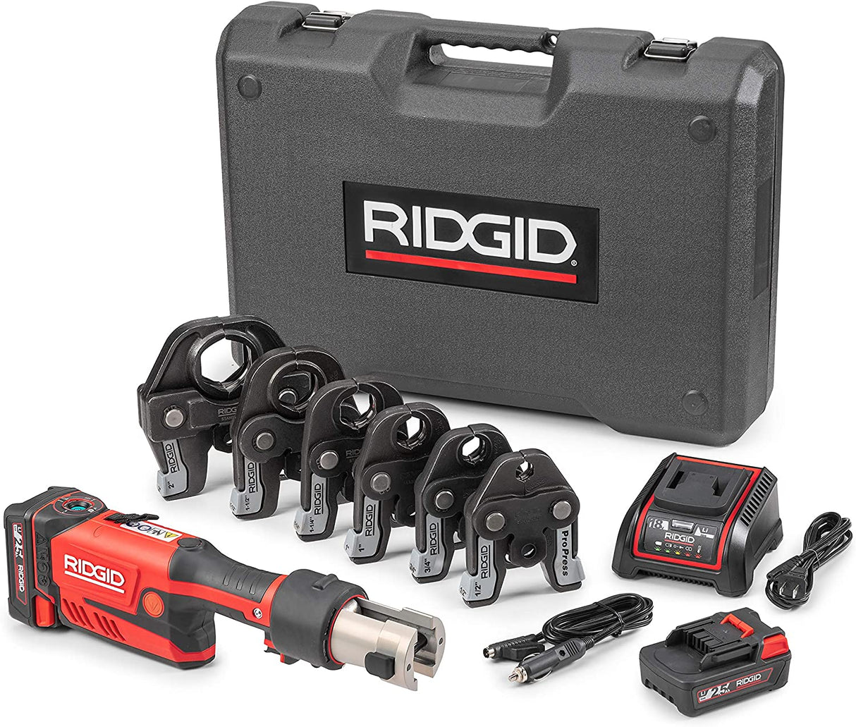 Sell your used Ridgid tools – Get cash for Ridgid 67178 RP351 RP 351 Press Tool Kit, Battery and Charger, 1/2" - 2" ProPress Jaws at WeBuyTool.com
