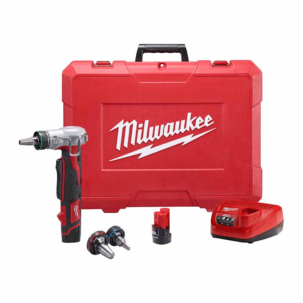 Sell your used Milwaukee tools – Get cash for Milwaukee 2432-22 M12 ProPEX Expansion Tool Kit With 1/2", 3/4", 1" Heads at WeBuyTool.com