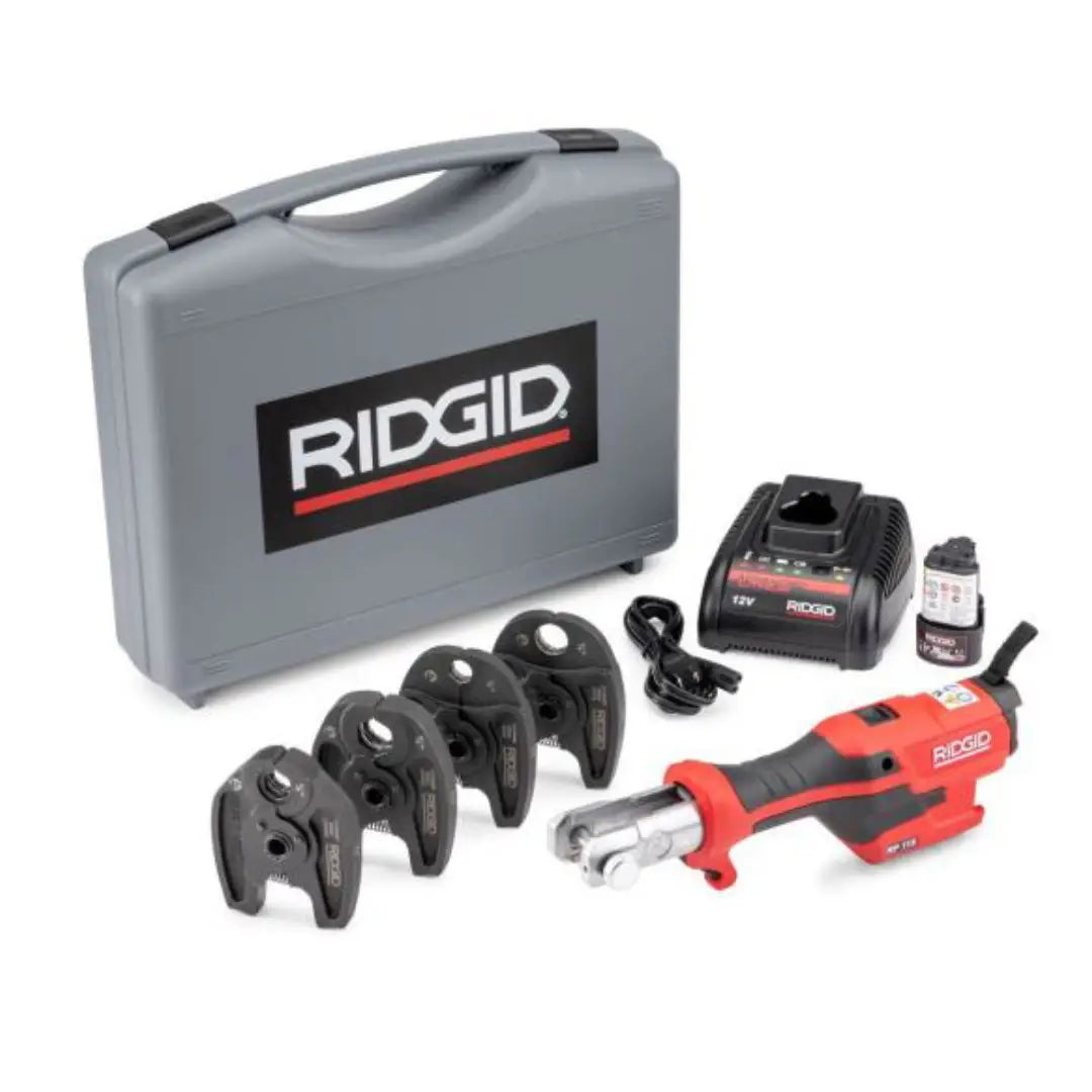 Sell your used Ridgid tools – Get cash for RIDGID RP115 RP 115 Combo Kit w/ ProPress & PureFlow Jaws (1/2" - 3/4") 72558 at WeBuyTool.com
