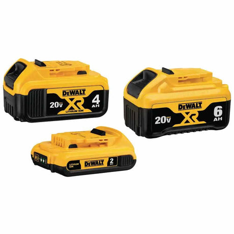 Sell your used Dewalt tools – Get cash for DeWalt DCB346-3 20V MAX XR Premium Lithium-Ion 6.0Ah Battery, 20V MAX XR 4.0Ah Battery, and 20V MAX 2.0Ah Battery at WeBuyTool.com