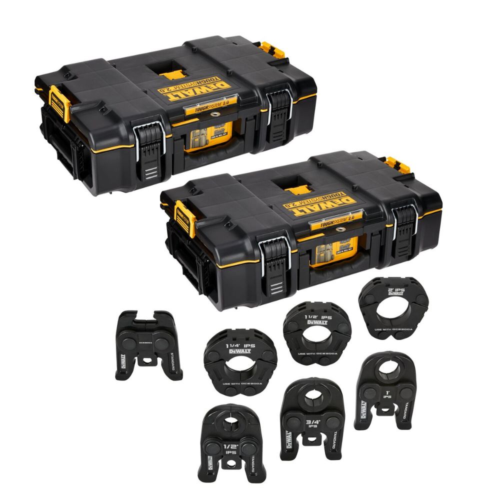 Sell your used Dewalt tools – Get cash for DEWALT DCE203K 1/2 in. to 2 in. Standard IPS Press Jaws and Rings Kit at WeBuyTool.com