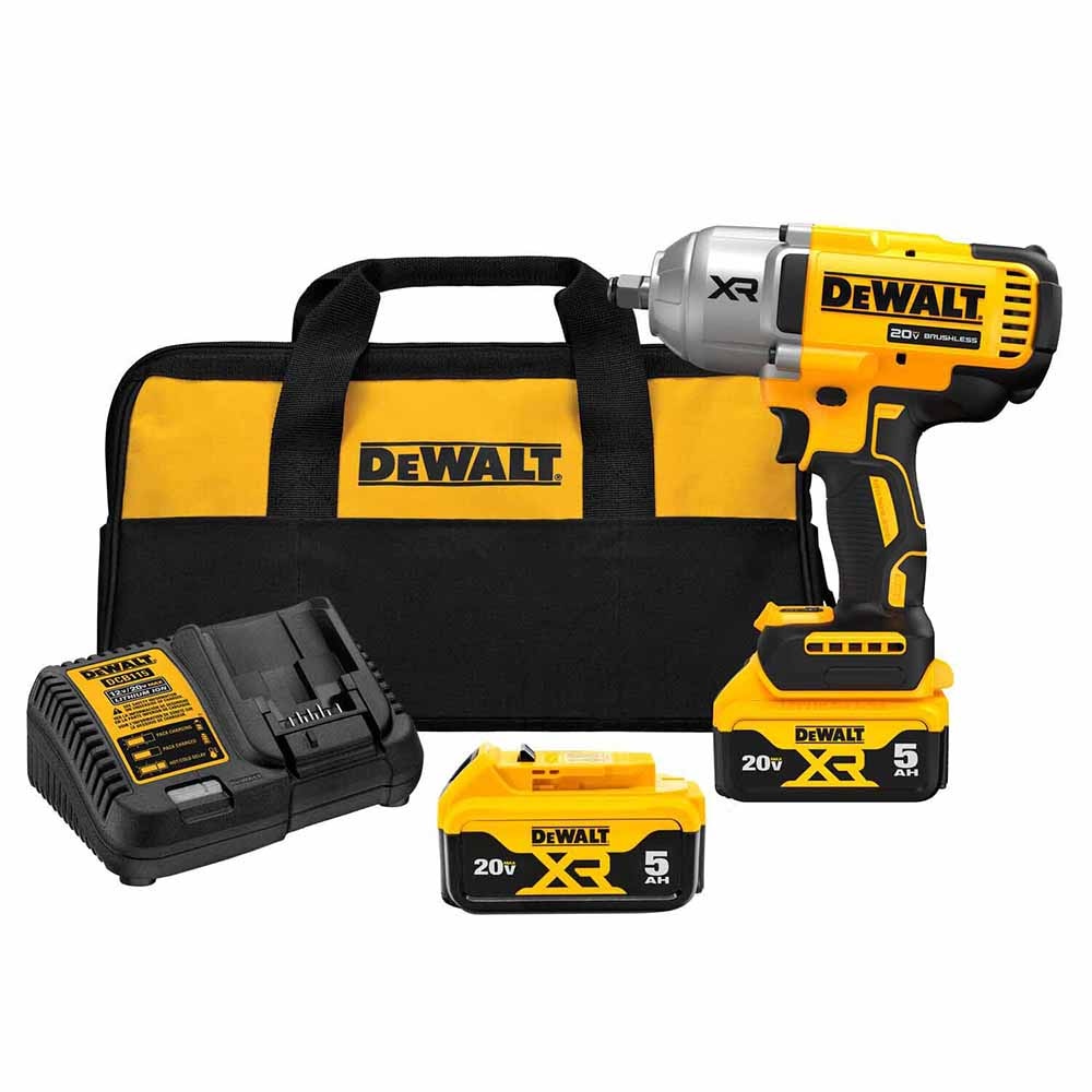 Sell your used Dewalt tools – Get cash for DeWalt DCF900P2 20V MAX* XR 1/2 In. High Torque Impact Wrench with Hog Ring Anvil with (2) 5.0 Ah Battery &amp; Charger Kit at WeBuyTool.com
