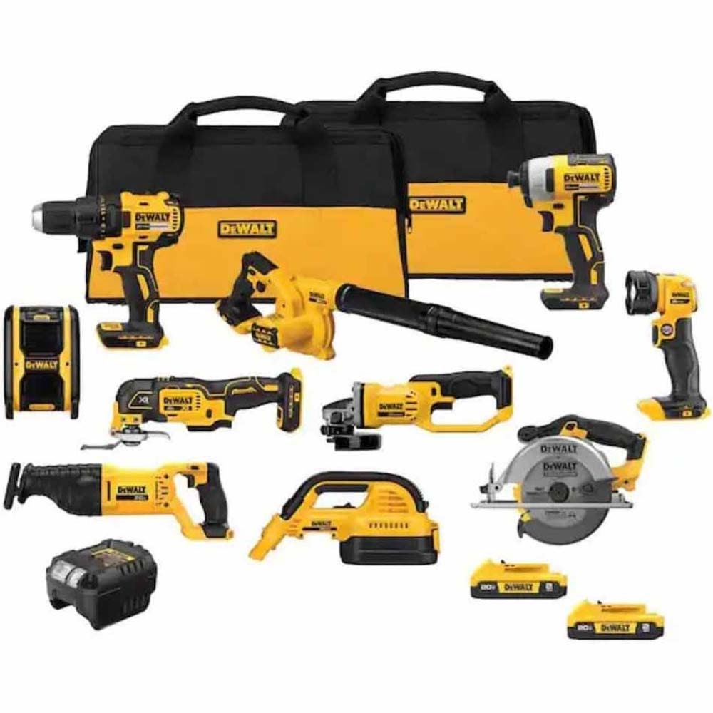 Sell your used Dewalt tools – Get cash for DeWalt DCK1021D2 20V Max Lithium-Ion 10-Tool Cordless Combo Kit at WeBuyTool.com