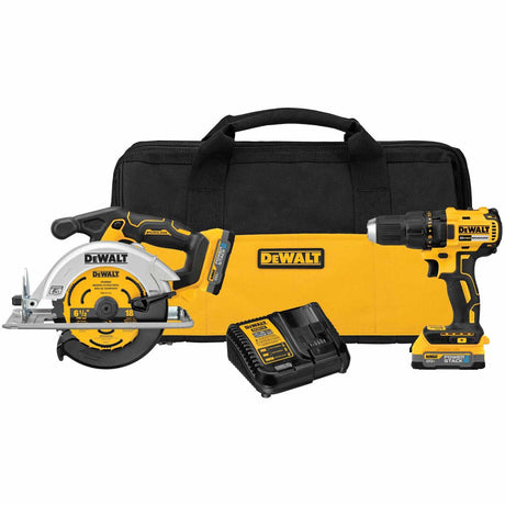 Sell your used Dewalt tools – Get cash for DeWalt DCK239E2 20V MAX Brushless Cordless Circular Saw &amp; Drill Combo Kit with POWERSTACK Batteries at WeBuyTool.com