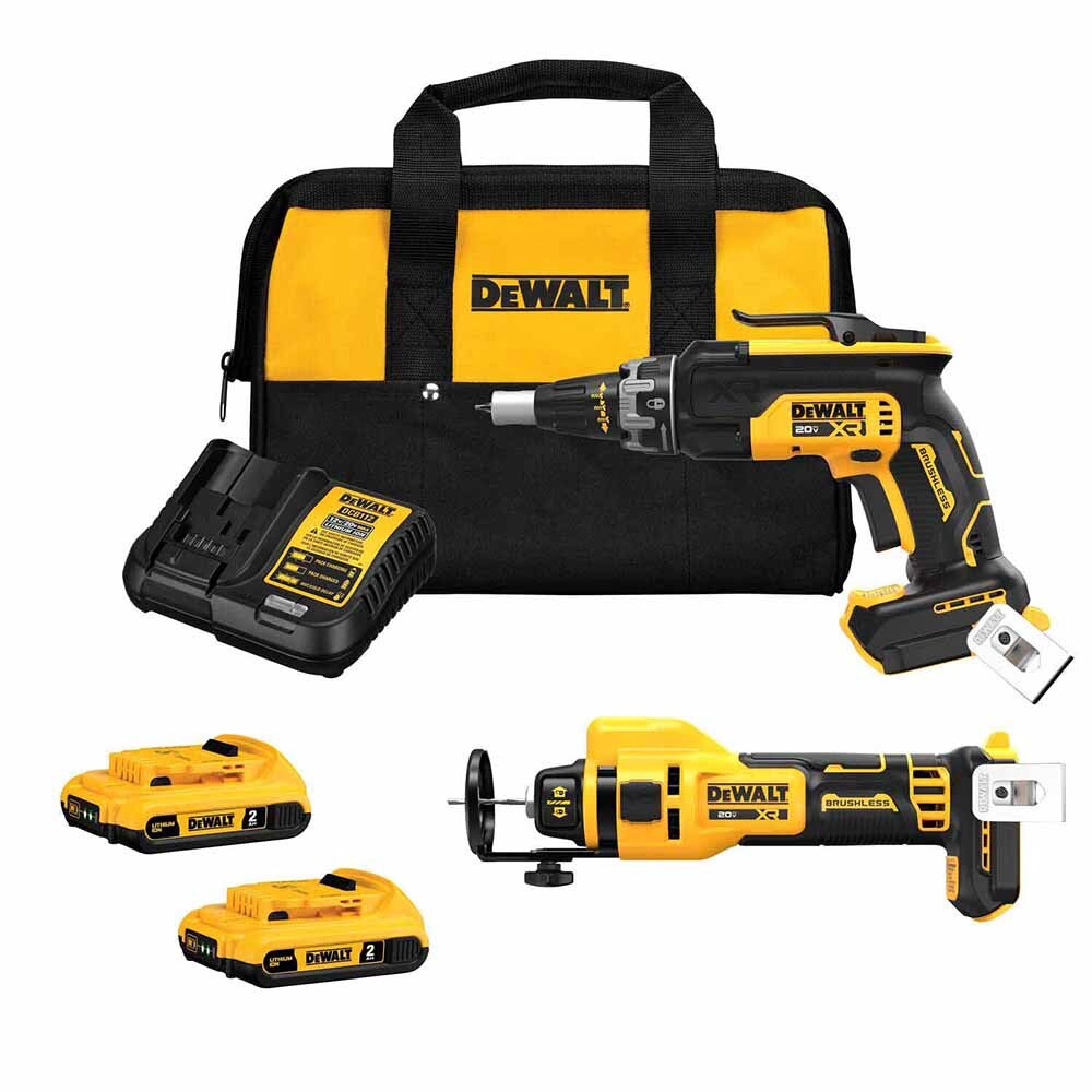 Sell your used Dewalt tools – Get cash for DeWalt DCK265D2 20V MAX XR Brushless Drywall Screwgun and Cut-Out Tool Combo Kit (2.0Ah) at WeBuyTool.com