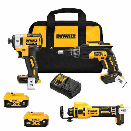 Sell your used Dewalt tools – Get cash for DeWalt DCK303P2 20V Max BL Drywall 3Pc Kit (5.0Ah) at WeBuyTool.com