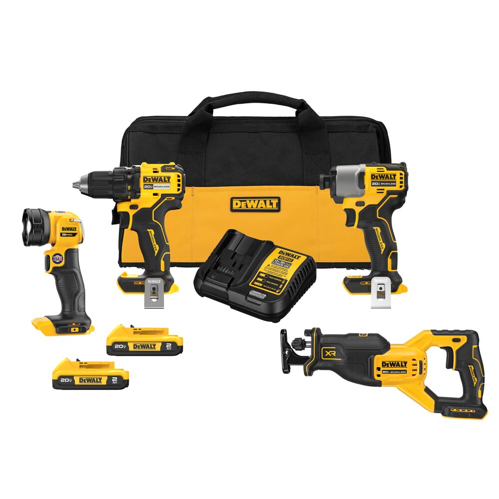 Sell your used Dewalt tools – Get cash for DeWalt DCK427D2 20V MAX* Brushless 4-Tool Combo Kit at WeBuyTool.com