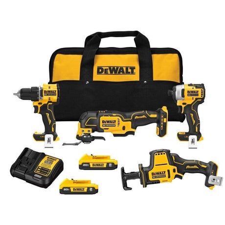 Sell your used Dewalt tools – Get cash for DeWalt DCK486D2 ATOMIC 20-Volt Lithium-Ion Cordless Brushless Combo Kit (4-Tool) with (2) 2.0Ah Batteries, Charger and Bag at WeBuyTool.com