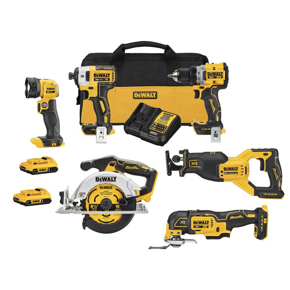 Sell your used Dewalt tools – Get cash for DeWalt DCK648D2 20V Brushless Cordless Combo Kit (6-Tool) with (2) 2.0 mAh Batteries and Charger at WeBuyTool.com