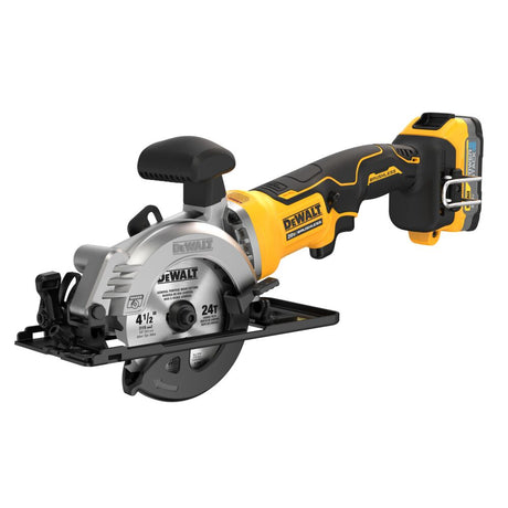 Sell your used Dewalt tools – Get cash for DeWalt DCS571E1 Atomic 20V Max 4-1/2" Circular Saw Kit with DeWalt Powerstack Compact Battery at WeBuyTool.com