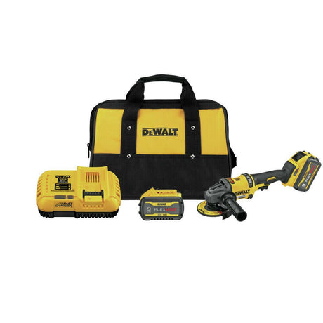 Sell your used Dewalt tools – Get cash for DeWalt DCG418X2 60V 4.5"-6" 60V 4.5"-6" FLEXVOLT 60V MAX Brushless Lithium-Ion 4-1/2" 6" Cordless Grinder Kit /w Kickback Brake and 9 Ah Batteries at WeBuyTool.com