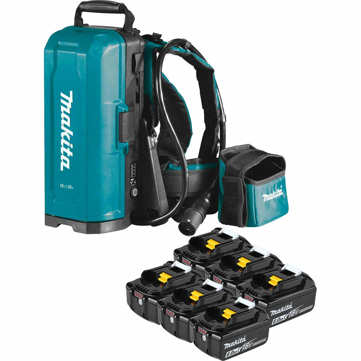 Sell your used Makita tools – Get cash for Makita PDC01G6 LXT® and LXT® X2 (36V) Portable Backpack Power Supply, 6 ea. BL1860B battery (6.0Ah) at WeBuyTool.com