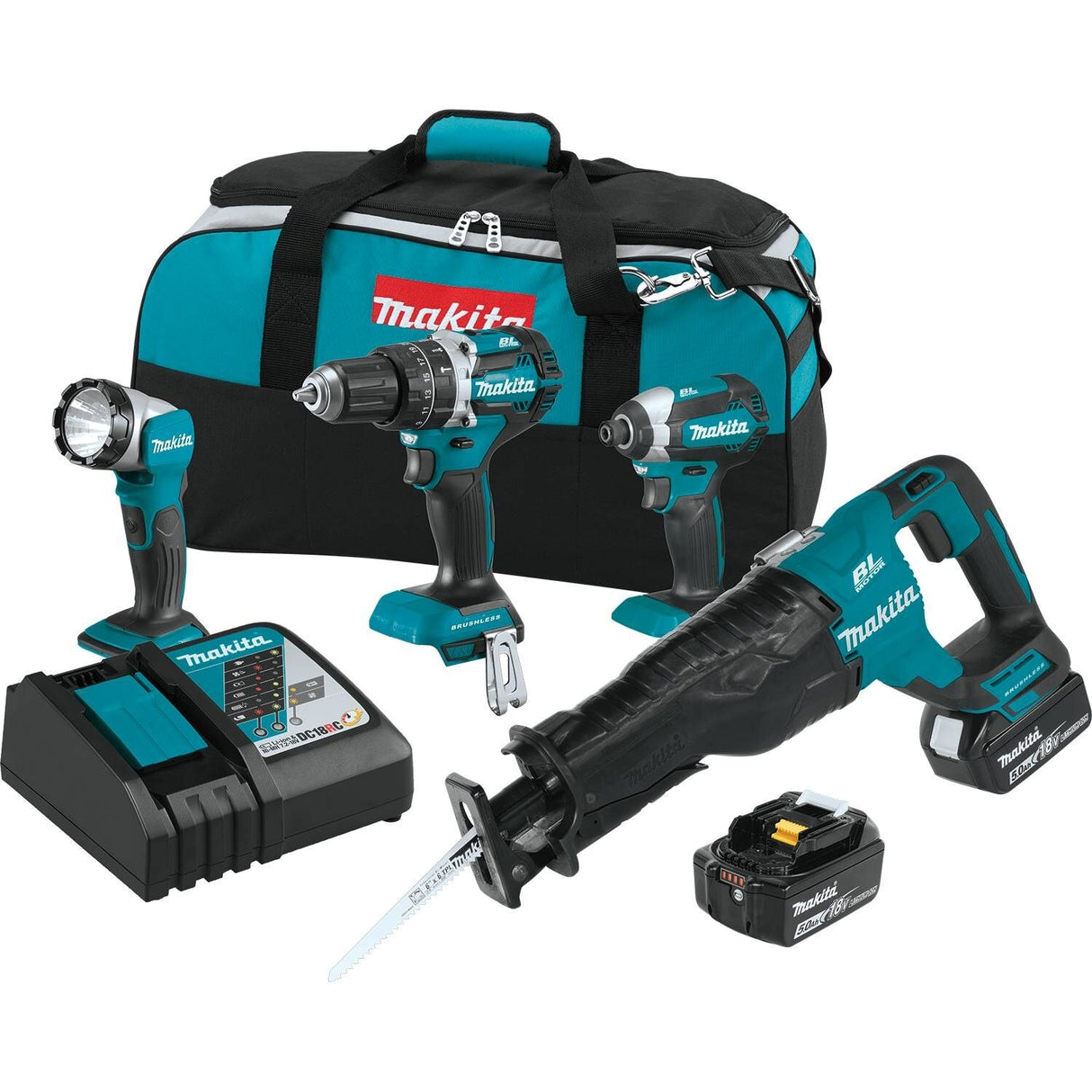 Sell your used Makita tools – Get cash for Makita XT447T 18V LXT Li-Ion Brushless Cordless 4 Piece Combo Kit at WeBuyTool.com