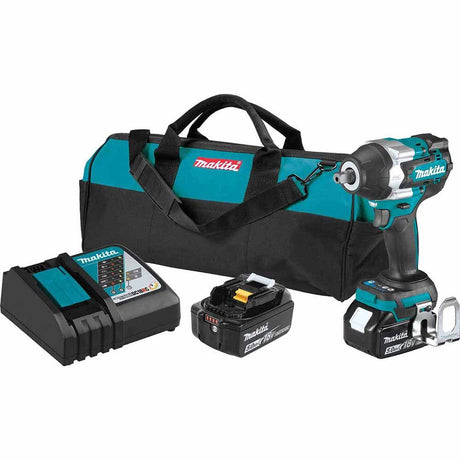 Sell your used Makita tools – Get cash for Makita XWT18T 18V LXT Brushless 4-Speed Mid-Torque 1/2" Sq. Drive Impact Wrench Kit w/ Detent Anvil at WeBuyTool.com