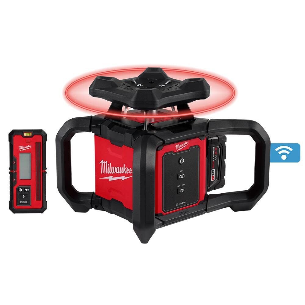 Sell your used Milwaukee tools – Get cash for Milwaukee 3701-21T M18 Red Exterior Rotary Laser Level Kit w/ Receiver, Tripod, & Grade Rod at WeBuyTool.com