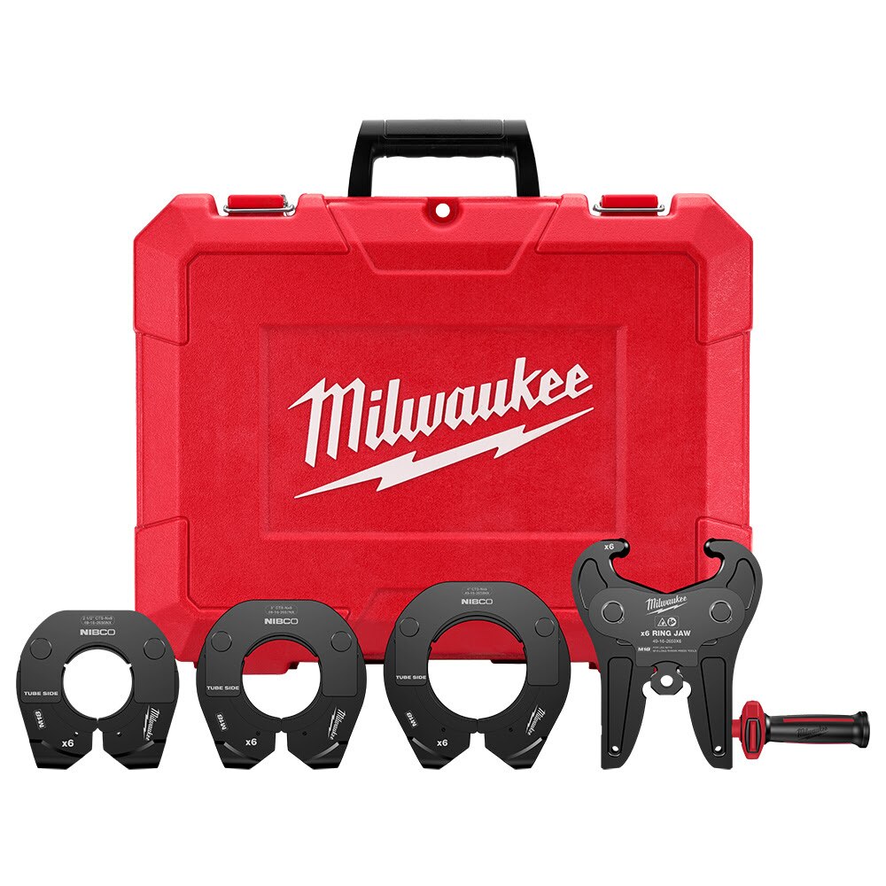 Sell your used Milwaukee tools – Get cash for Milwaukee 49-16-2690NX 2-1/2" - 4" NIBCO Press Ring Kit for M18 FORCE LOGIC Long Throw Press Tool at WeBuyTool.com